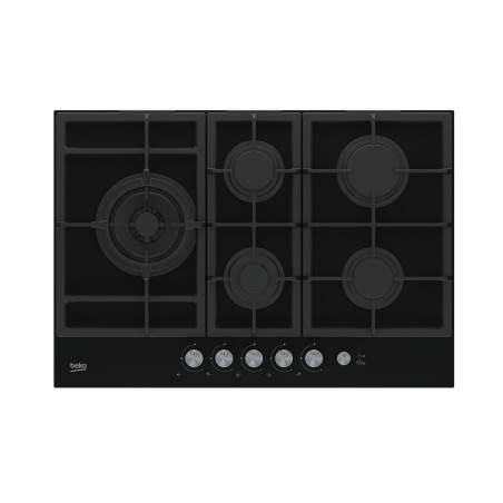 piano cottura beko hill75235s a gas con 5 zone nero
