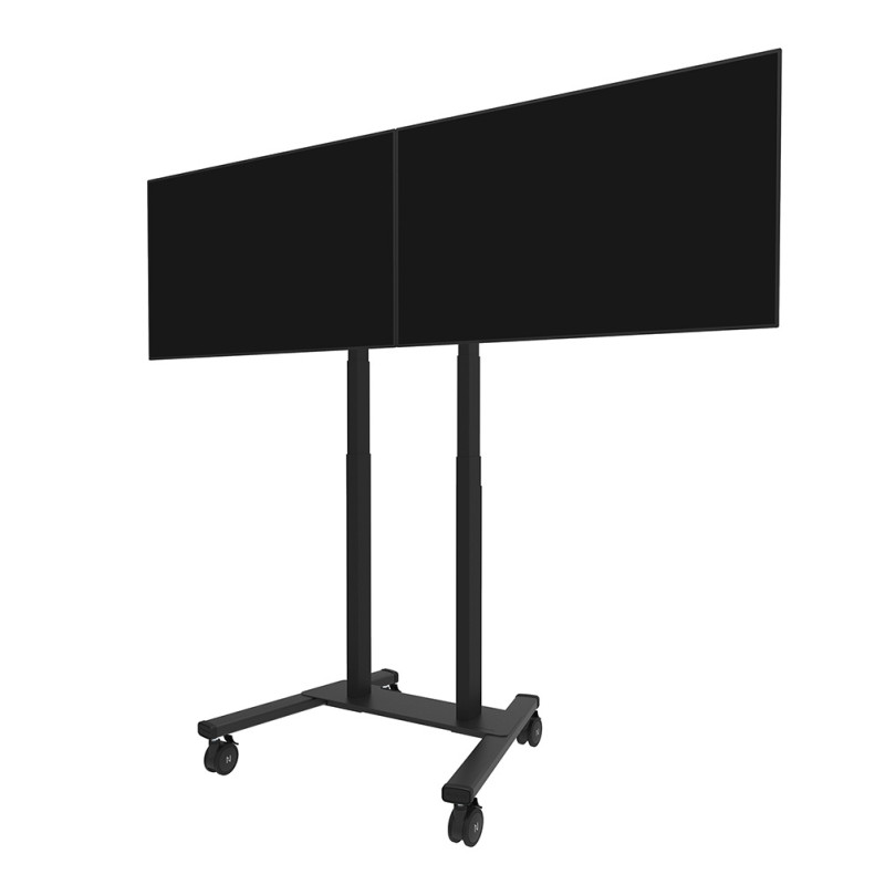 supporto da pavimento neomounts per doppio schermo 42-65''