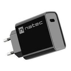 alimentatore da rete natec ribera usb-c 20w pd nero [nuc-2060]