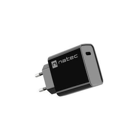 alimentatore da rete natec ribera usb-c 20w pd nero [nuc-2060]