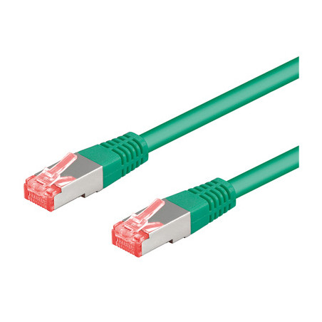 Cavo di rete goobay rj45 s/ftp cat6a 1.00m verde [93681]