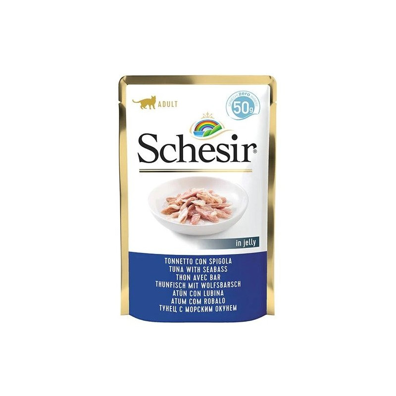 cibo umido agras pet foods schesir per gatti: tonnetto con spigola