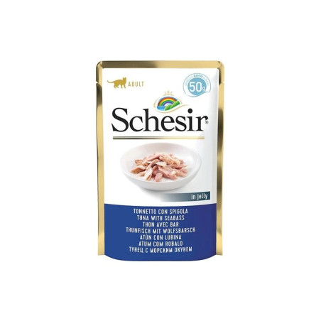 cibo umido agras pet foods schesir per gatti: tonnetto con spigola