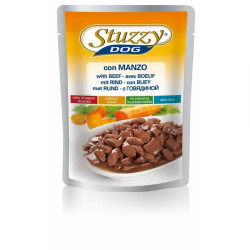 cibo umido agras pet foods per cani stuzzy bocconcini con manzo 100g