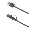cavo micro usb celly con adattatore usb type-c 1 m nero [usbcmicro]
