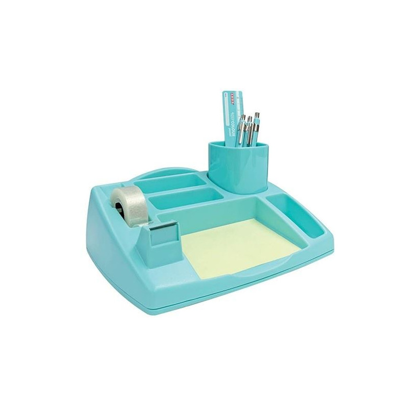 organizer da scrivania arda oliver 23.8x19.8x8cm azzurro pastello