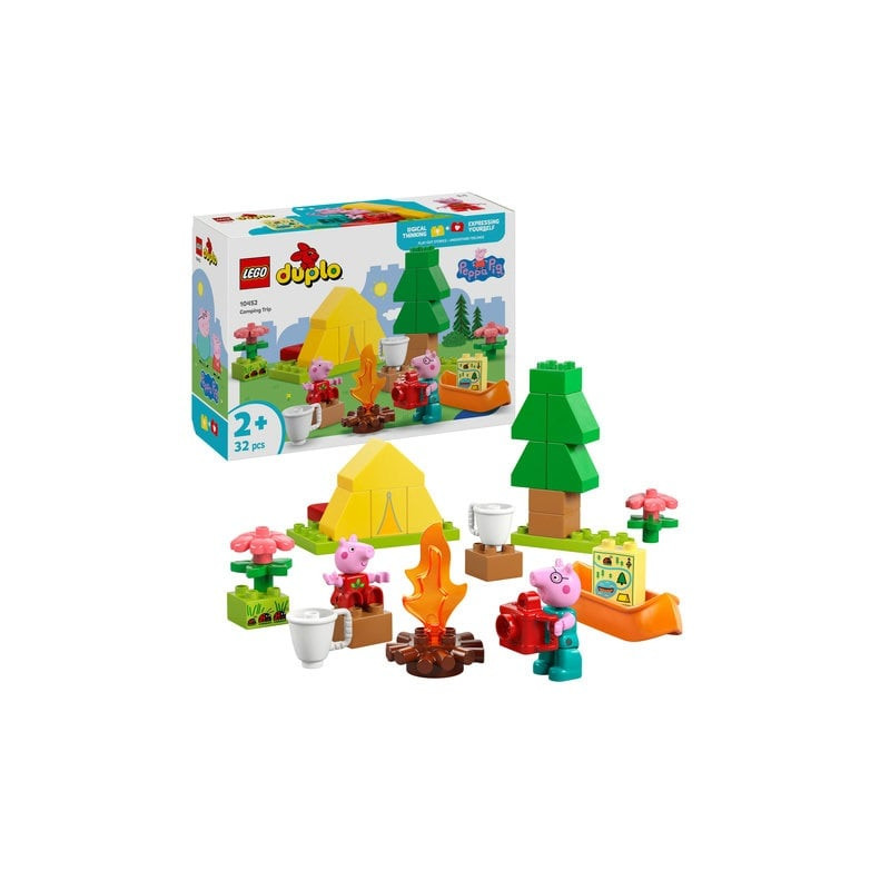 set di gioco lego 10452 duplo gita in campeggio di peppa pig multicolore
