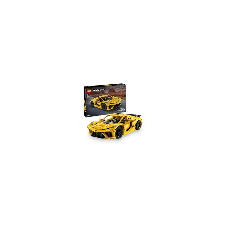 kit modello lego technic 42205 chevrolet corvette stingray giallo