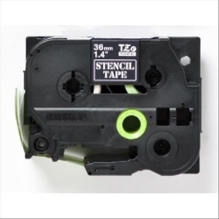 Nastro etichettatrice brother 36mm x 3mt bianco stampa nero [ste161]