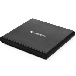 masterizzatore cd dvd esterno verbatim slimline usb 2.0 nero [dxvrbvz00053504]