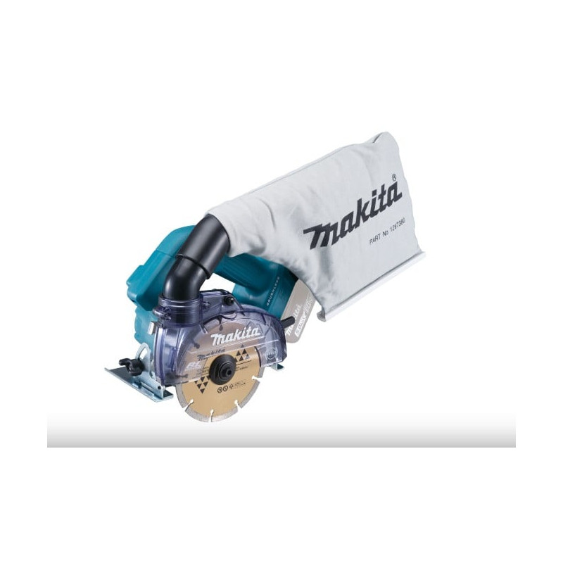 tagliadiamanti makita senza fili 18v lama da 125mm blu nero [dcc500z]