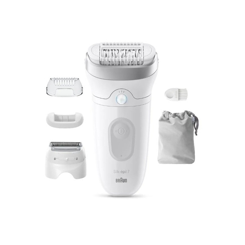 epilatore braun silk-epil 7-041 32 pinzette per corpo bianco