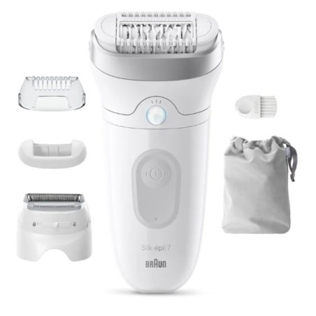 epilatore braun silk-epil 7-041 32 pinzette per corpo bianco