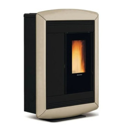 stufa a pellet extraflame nordica canalizzata plus lux 5.0 10kw grigio