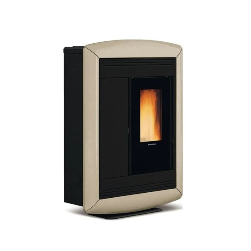 stufa a pellet extraflame nordica canalizzata plus lux 5.0 10kw grigio