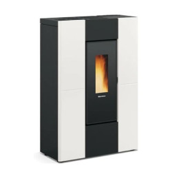 stufa a pellet extraflame nordica marilena plus 5.0 ad aria 8kw boanco-nero
