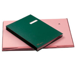 libro firma fraschini con portaetichetta 18 pagine 24x34cm rosso