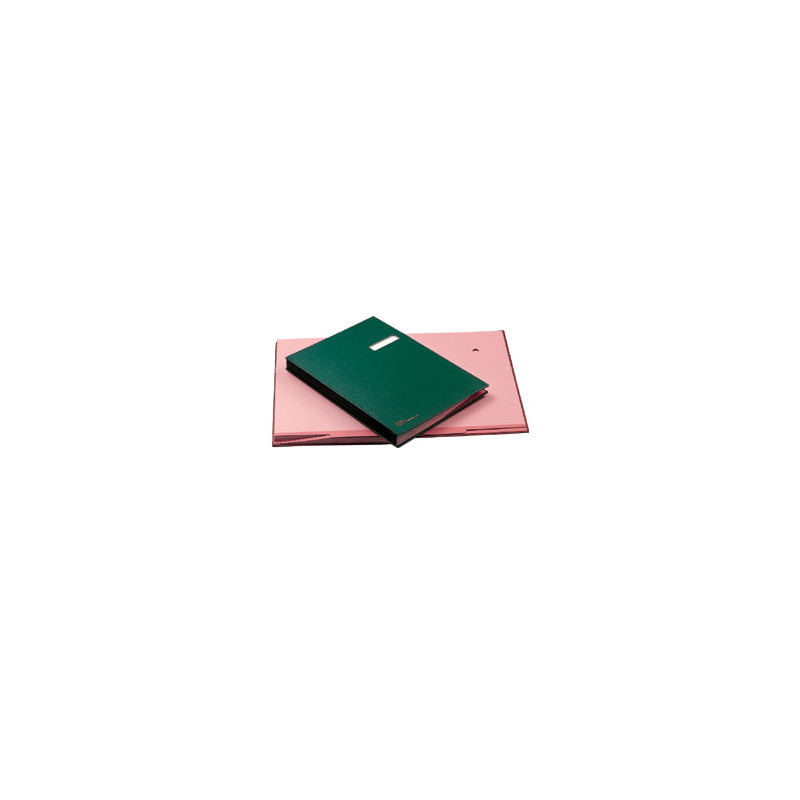 libro firma fraschini con portaetichetta 18 pagine 24x34cm rosso
