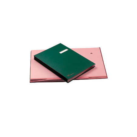 libro firma fraschini con portaetichetta 18 pagine 24x34cm rosso