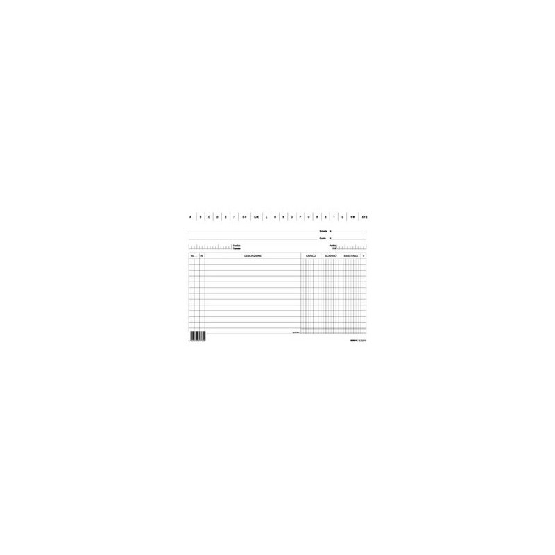 schede schedario edipro 100 pz. schede verticali 24x17cm dare/avere/saldo/iva