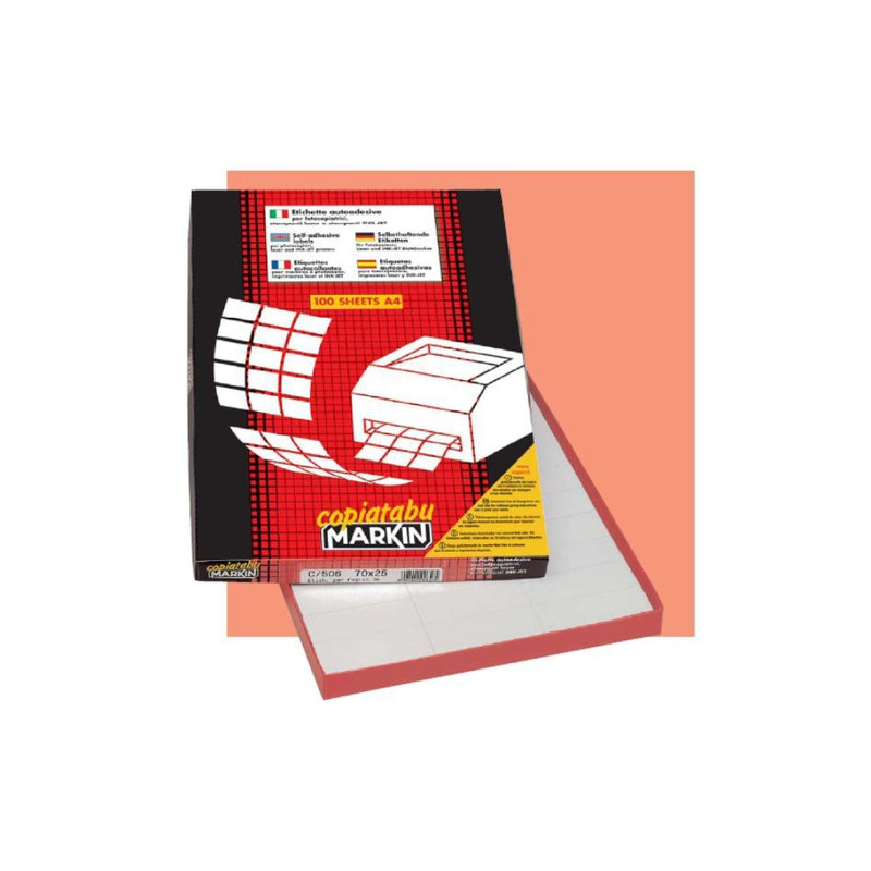 etichette markin adesiva c/529 bianca 100 fogli a4 (6 etichette da