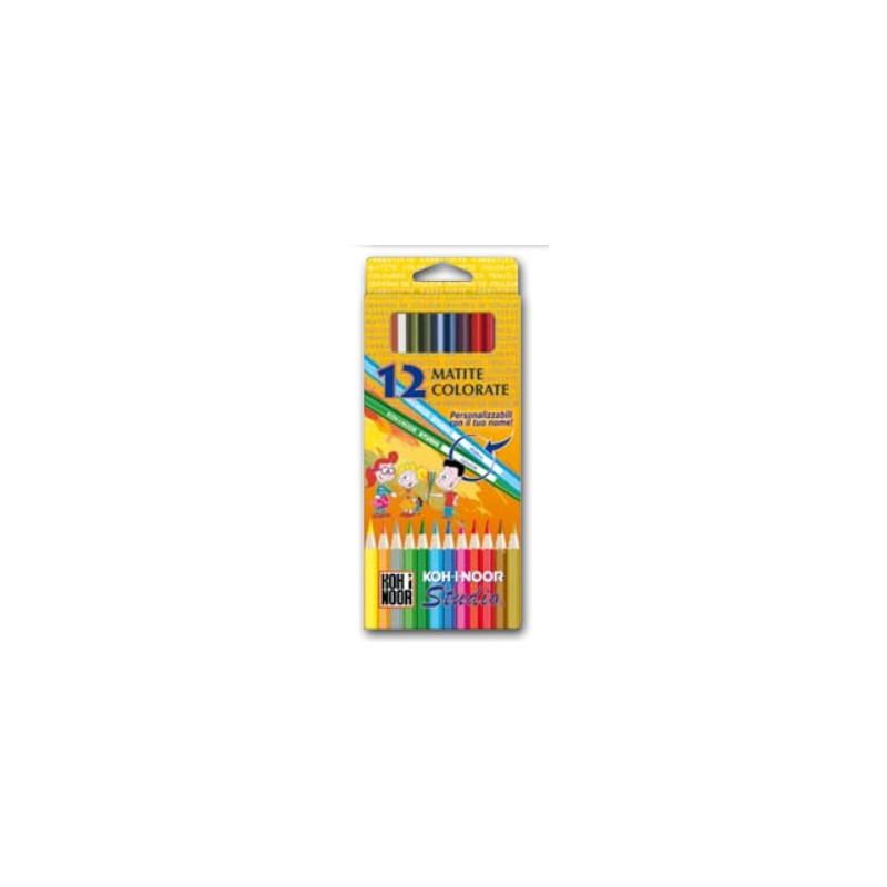 astuccio 12 matite colorate studio gold kohinoor [dh3652g]