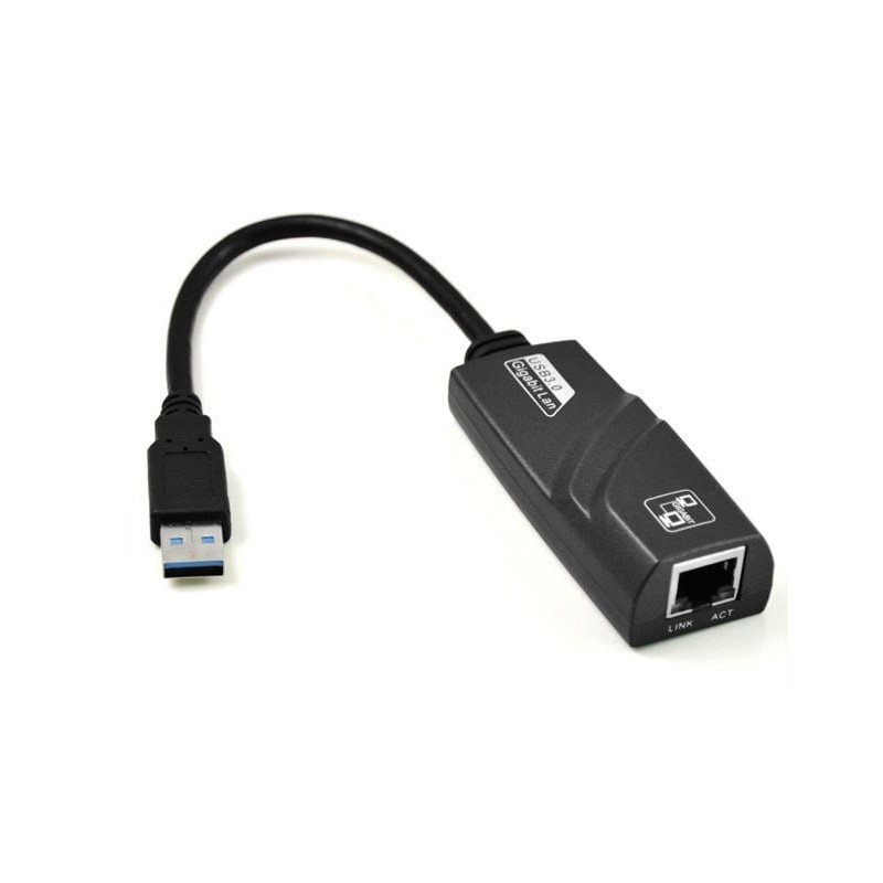 adattatore akyga rj-45 usb 3.0 10/100/1000mbps nero [ak-ad-31]