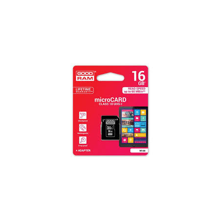 128gb scheda microsdhc goodram m1a4-1280r12 class 10 uhs nero