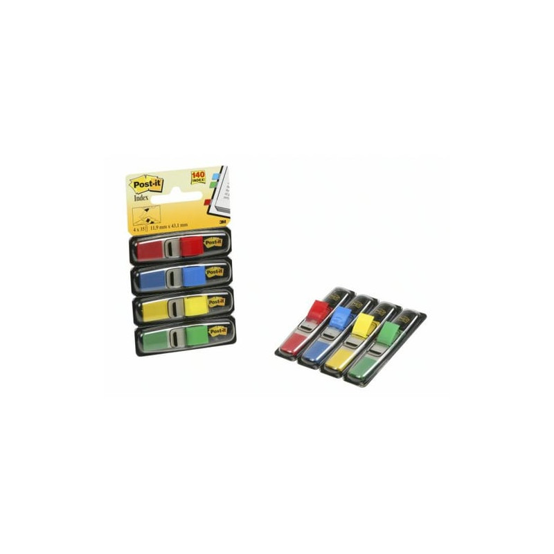 Segnapagina post-it 140 fogli miniset 683-4 4 colori 12x43.6mm