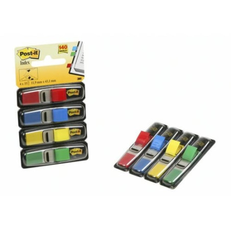 Segnapagina post-it 140 fogli miniset 683-4 4 colori 12x43.6mm