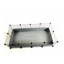 recinto per cane c e c 4x2 145x75 cm argento
