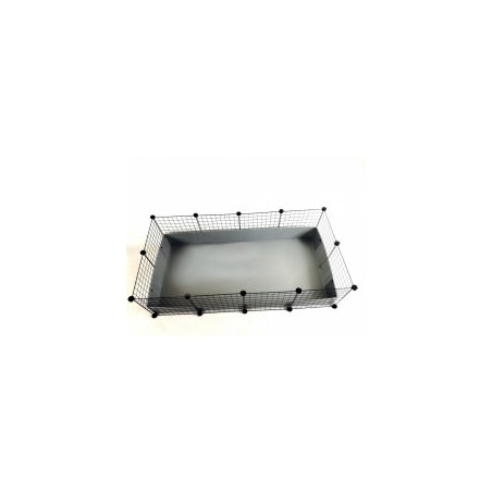 recinto per cane c e c 4x2 145x75 cm argento