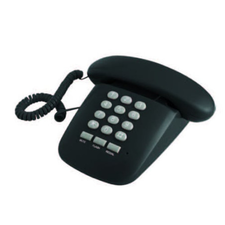 Telefono fisso brondi c\filo sirio nero