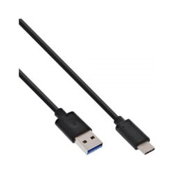 Cavo usb inline usb3.1 type c maschio a type a maschio nero 0,5m
