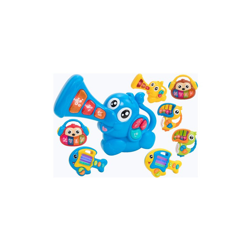 animali musicali globo con luci e suoni