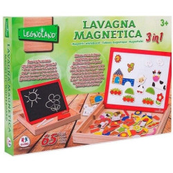 lavagna magnetica globo legnoland 3in1 in legno per bambini
