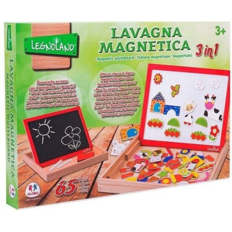 lavagna magnetica globo legnoland 3in1 in legno per bambini
