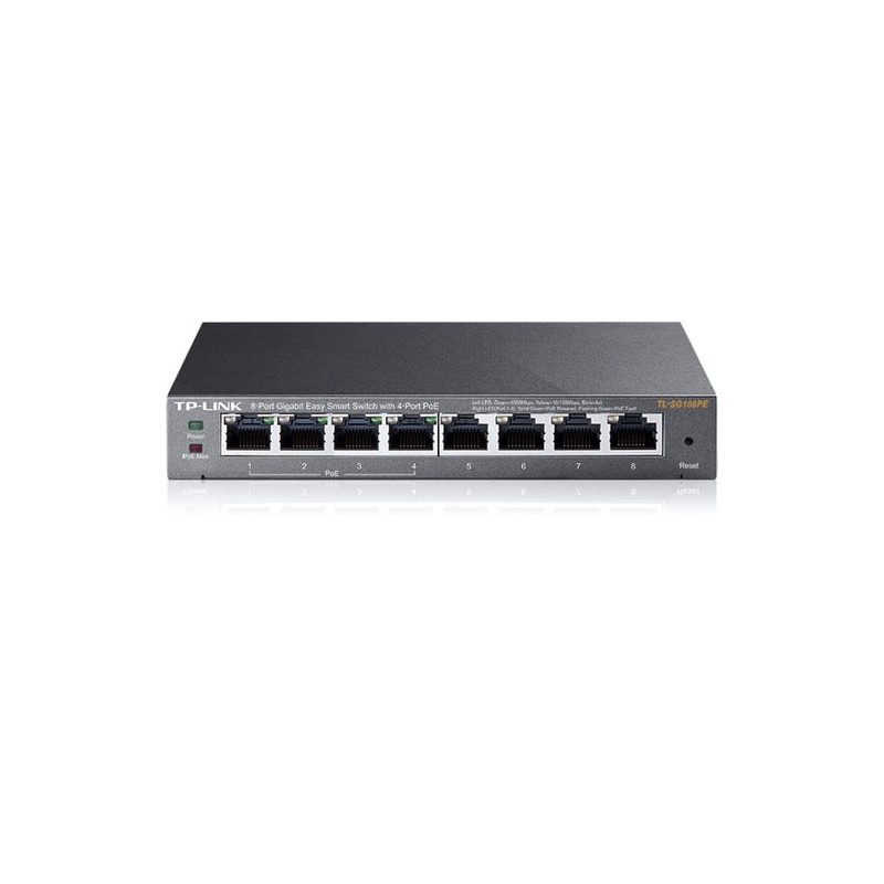 Switch tp-link 8x ge tl-sg108pe (4xpoe) [tl-sg108pe]