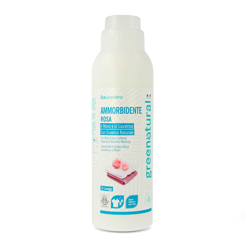 ammorbidente ecologico rosa greennatural con essenza naturale per