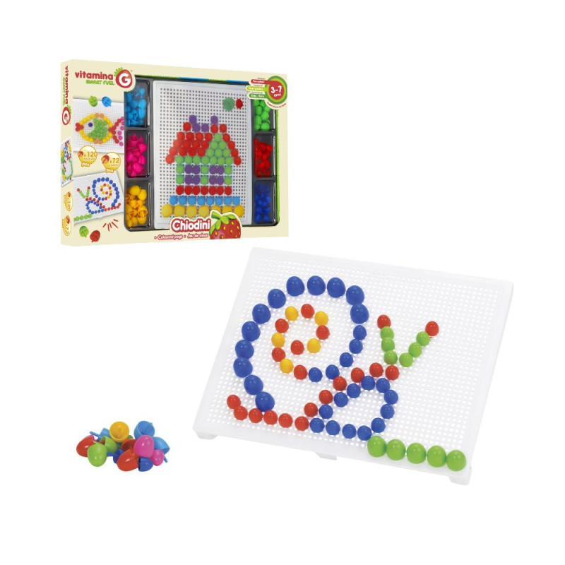 set chiodini globo grandi e medi multicolore 192pz
