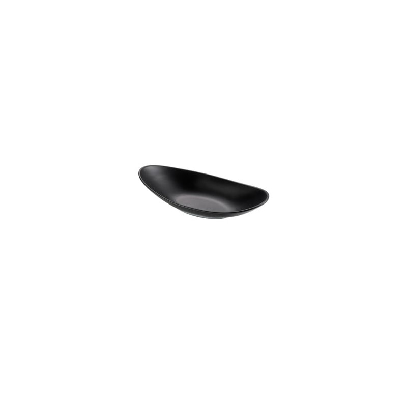 piatto leone t8205 ovale in melamina 560ml 31x16x4cm nero [t8205]
