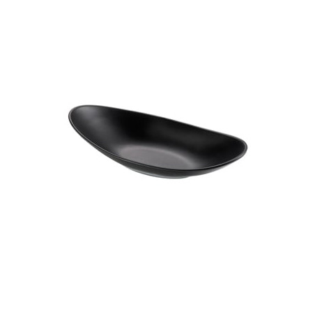 piatto leone t8205 ovale in melamina 560ml 31x16x4cm nero [t8205]