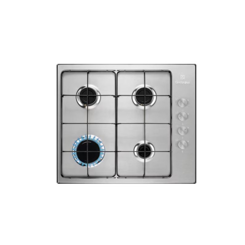 piano cottura electrolux kgs6404sx a gas con 4 fuochi acciaio inossidabile