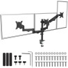 supporto monitor maclean mc-137 da tavolo per 3 schermi 17-27''