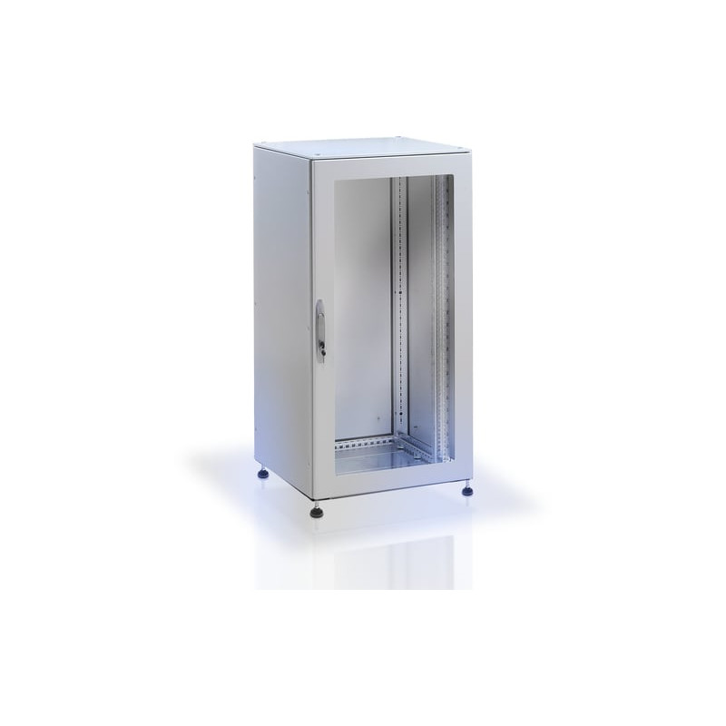 armadio rack techly 19'' a pavimento 42u grigio ip55 porta