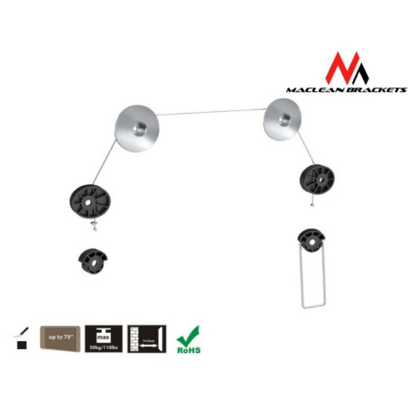 supporto murale maclean mc-557 (70'' 50 kg) [mc-557]