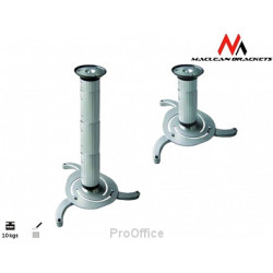 supporto videoproiettore maclean a soffitto 80x980mm 10kg argento