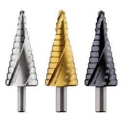 punta a gradini hss 6 - 30 mm bosch accessories 2608597520 lunghezza