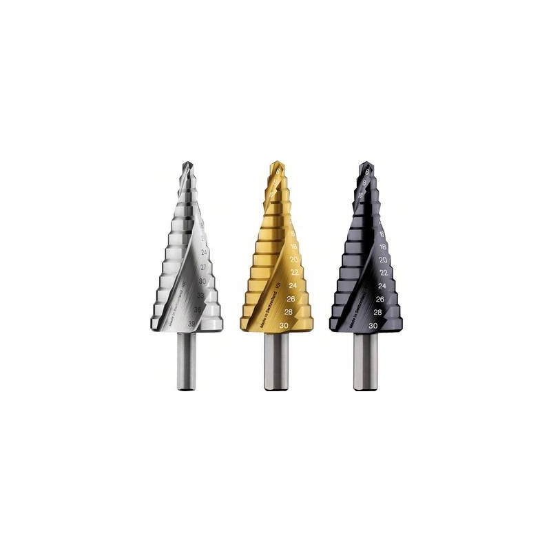 punta a gradini hss 6 - 30 mm bosch accessories 2608597520 lunghezza