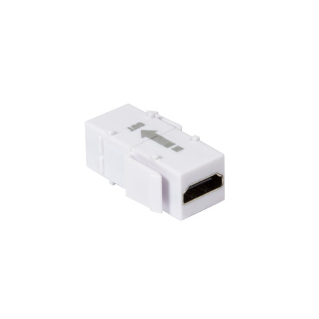 accoppiatore keystone hdmi con ripetitore bianco